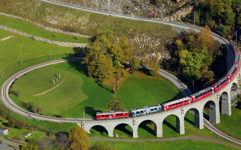 Top 5 Scenic Rail Journeys to cherish the beauty of Switzerland Bernina Express route