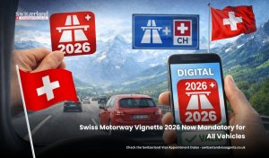 New 2026 Swiss Motorway Vignette Becomes Compulsory Today – Digital Option Advised for Foreign Drivers